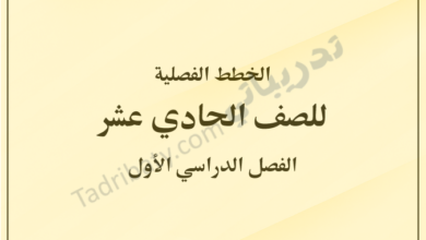 غلاف الخطط الفصلية للصف الحادي عشر للفصل الدراسي الأول وفق المنهج القطري، بتصميم بسيط وخلفية بلون بيج متدرج مع توضيح الصف والفصل الدراسي.