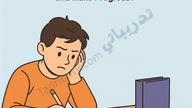 Illustration of a student sitting at a desk looking frustrated while studying, writing in an open book with a pencil, representing the challenge of overcoming difficulties in a subject and making academic progress.