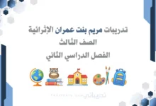 تصميم تعريفي لتدريبات مريم بنت عمران الإثرائية للصف الثالث الفصل الدراسي الثاني وفق المنهج القطري.