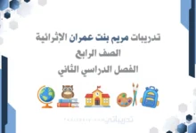 تصميم تعريفي لتدريبات مريم بنت عمران الإثرائية للصف الرابع الفصل الدراسي الثاني وفق المنهج القطري.