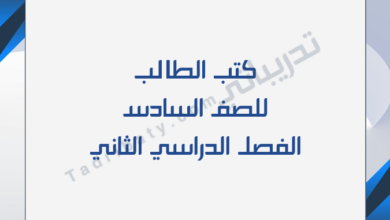 تصميم تعريفي لكتب الصف السادس للفصل الدراسي الثاني وفق المنهج القطري.